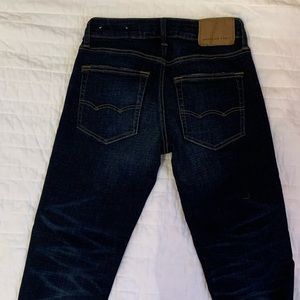 American Eagle Next Level Flex Slim Straight Jeans Dark Blue Size 26x28